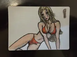 MTG Altered Art Land Card | Anime Girl Swamp | Magic the Gathering | Hand Drawn - Image 1