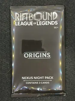 Riftbound League of Legends Origins Booster Pack by UVS Games, 3 Cards, Age 14+ - Image 1