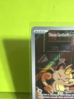 Team Rockets Meowth 203/182 SV10 Destined Rivals Illustrated Card NM!!! - Image 3