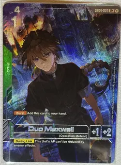 Gundam Card Game - Duo Maxwell (R+) - Newtype Rising (GD01) - Image 1