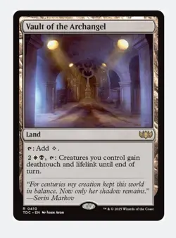 Vault of the Archangel | MTG TDC | Rare | Orzhov | Lifelink Deathtouch Land | NM - Image 1