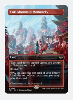 Cori Mountain Monastery (Borderless) | MTG TDM | Rare | Jeskai Check Land | NM - Image 1
