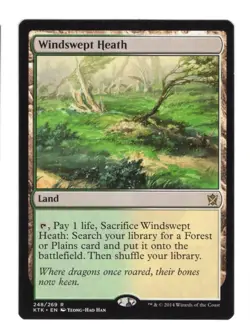 MTG Khans of Tarkir Windswept Heath Rare Fetch Land NM - Image 1