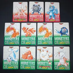 Bandai Carddass Pokemon 11 Card Set Red Green Used Excellent Condition - Image 1