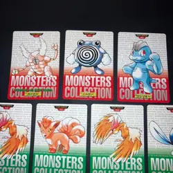 Bandai Carddass Pokemon 11 Card Set Red Green Used Excellent Condition - Image 3