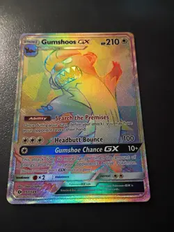 Pokemon Gumshoos GX, Secret Rare, Full Art, Holo, SM Base Set, 157/149 - Image 1