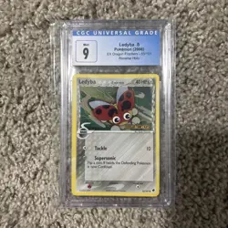 Ledyba 53/101 Delta Species EX Dragon Frontier Reverse Holo Pokemon CGC Mint 9 - Image 1