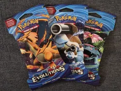 Pokemon XY: Evolutions Lot Of 3 Sleeved Booster Packs - Sealed - OG Starters Art - Image 3