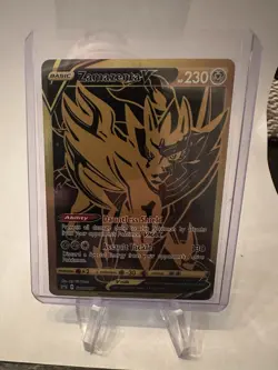 Zamazenta V SWSH077 Gold Holo Black Star Promo Card(Pokemon TCG Sword & Shield) - Image 1