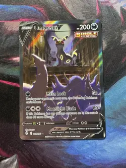 Pokemon Evolving Skies Umbreon v Alternate Art Holo Card 189/203 TCG Near Mint - Image 1