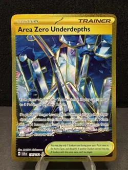 AREA ZERO UNDERDEPTHS POKEMON 2024 Stellar Crown HYPER RARE GOLD 174/142 English - Image 1