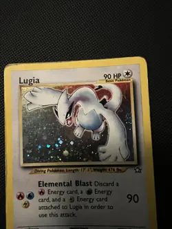 Lugia 9/111 Unlimited Neo Genesis Holo - WOTC Vintage Pokemon Card - MP - Image 3