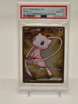 Pokemon Mew ex Hyper Rare Holo 205/165 Scarlet & Violet 151 PSA 10 - Image 1