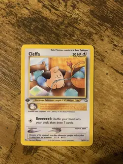 Pokemon Cleffa 20/111 Neo Genesis 1st Edition Rare Card 30 HP English 2000 - Image 1