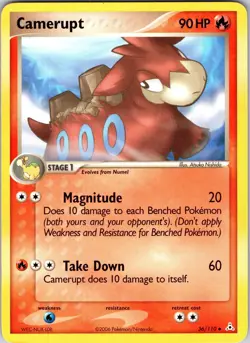 Camerupt 36/110 Holon Phantoms Pokemon TCG LP Normal - Image 1