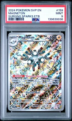 2024 POKEMON SVP EN-SV BLACK STAR PROMO #159 MAGNETON PSA 9 - Image 1
