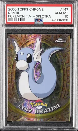 2000 TOPPS CHROME POKEMON T.V. SPECTRA #147 DRATINI PSA 10 - Image 1