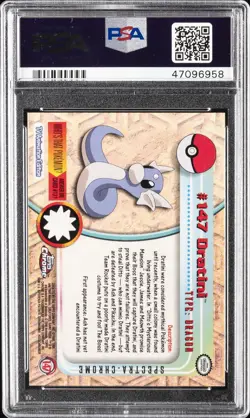 2000 TOPPS CHROME POKEMON T.V. SPECTRA #147 DRATINI PSA 10 - Image 2