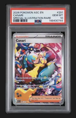 Pokemon TCG Canari 291/217 Ascended Heroes 2026 Special Illustration Rare PSA 10 - Image 1