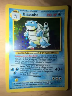 Pokemon TCG Blastoise Base Set 002/102 Holo Rare - LP Excellent Condition - Image 1