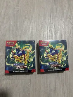 Lot of 2 Pokemon TCG Crown Zenith Booster Bundle Factory Sealed - Image 1