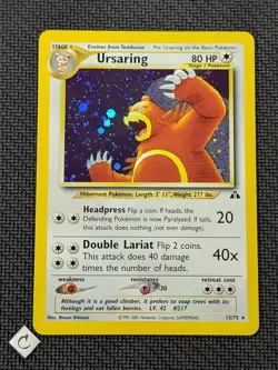 Ursaring 15/75 - Neo Discovery Unlimited Holo Rare Pokemon TCG NM - Image 1