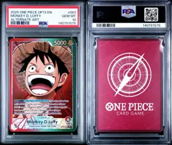 2025 ONE PIECE OP13-001 CARRYING ON HIS WILL ALTERNATE ARTMONKEY D. LUFFY PSA 10 - Image 1
