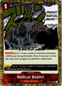 One Piece TCG | Radical Beam!! (Jolly Roger Foil) | OP01-029 | PRB-01 | NM Foil - Image 1