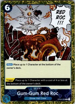 One Piece TCG | Gum-Gum Red Roc (Jolly Roger Foil) | OP04-056 | PRB-01 | NM Foil - Image 1