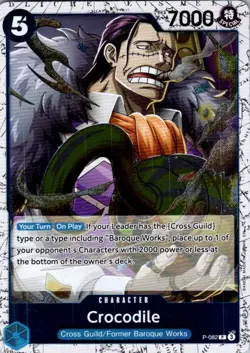 One Piece TCG | Crocodile - (Pirate Foil) | P-082 | PRB-02 | NM Foil - Image 1