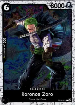 One Piece TCG | Roronoa Zoro - (Pirate Foil) | ST14-013 | PRB-02 | NM Foil - Image 1