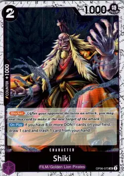 One Piece TCG | Shiki (Pirate Foil) | OP06-073 | PRB-02 | NM Foil - Image 1