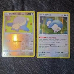 Pokemon TCG Snorlax Card Lot 131/185 132/185 Foil & Regular 2 Cards - Image 1
