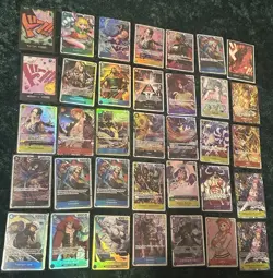 One Piece CCG Assorted Lot holo foil 35 Cards Near Mint Mix English And Japanese - Image 1
