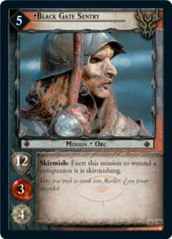 LOTR TCG HUNTERS BLACK GATE SENTRY 15U98 NM/MINT a Top Shelf Card - Image 1