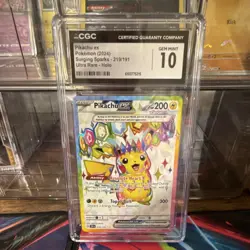 CGC 10 Pikachu ex Surging Sparks 219/191 Ultra Rare Holo Pokemon Card - Image 1