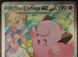 Pokemon Lillie's Clefairy EX 184/159 Full Art Secret Rare Holo Fairy Basic Card - Image 3