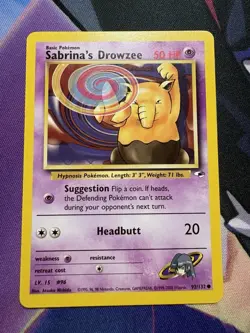 Pokemon TCG Gym Heroes Sabrina's Drowzee Card 092/132 Regular, Lightly Played - Image 1