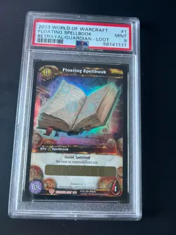 WORLD OF WARCRAFT WOW TCG : FLOATING SPELLBOOK LOOT CARD UNSCRATCHED PSA 9 - Image 1