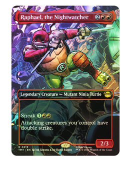 Raphael, the Nightwatcher - Foil - Borderless Teenage Mutant Ninja Turtles MTG - Image 1