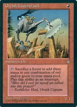 (4x) Orcish Lumberjack - MtG Ice Age - Common NM 1995 (c1) - Image 3