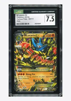 Pokemon CGC 7.5 M Lucario EX Holo 2014 55/111 Furious Fists English - Image 1