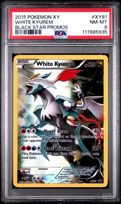 2015 POKEMON XY BLACK STAR PROMOS #XY81 WHITE KYUREM PSA 8 Near Mint - Image 1