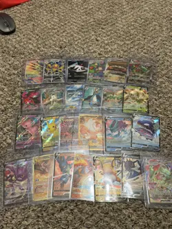 Pokemon TCG 25 Card Lot of Full Arts, Vmax, V's, Etc English Various Sets NM - Image 1