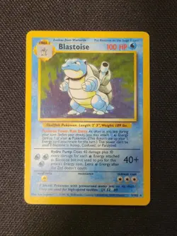 Pokemon TCG - Blastoise Base Holo - TCG 02/102 - Light Play Excellent Condition - Image 1