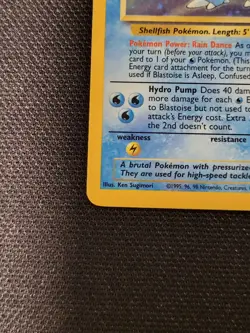 Pokemon TCG - Blastoise Base Holo - TCG 02/102 - Light Play Excellent Condition - Image 5