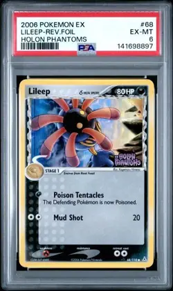 PSA 6 2006 POKEMON EX HOLON PHANTOMS 68 LILEEP-REVERSE FOIL - Image 1