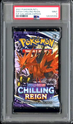 2021 Pokemon Sword & Shield Chilling Reign Booster Pack Factory Sealed PSA 9 L8 - Image 1