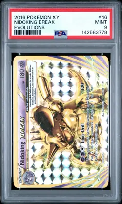 2016 POKEMON XY EVOLUTIONS #46 NIDOKING BREAK PSA 9 - Image 1