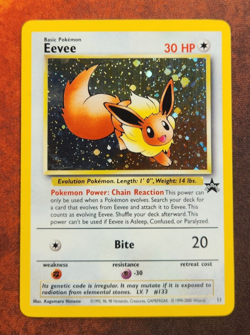 2000 POKEMON BLACK STAR PROMO EEVEE 11 HOLO - Image 1